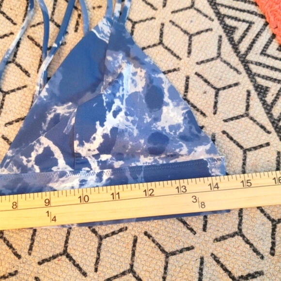 VS PINK BLUE MARBLE BONDED TRIANGLE BRALETTE, SZ LARGE - Picture 7 of 13